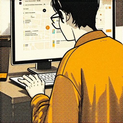 Person analyzing local SEO strategies on a computer with charts and schematics related to Google Maps optimization.