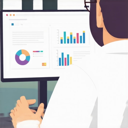 Business owner reviewing local SEO metrics and structured data markup