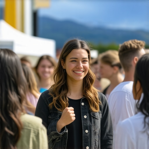 Community Engagement for Local SEO Business owner participating in a local community event, fostering trust and relationships.