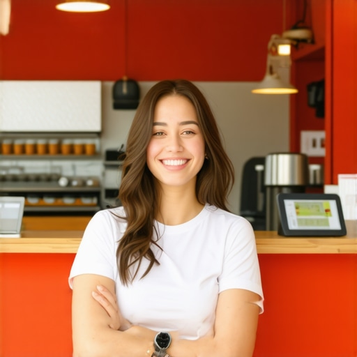 Engaging Local Business Profile Photo Friendly team in a vibrant storefront for Google Maps optimization