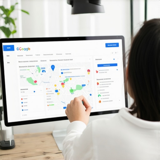 Marketing expert reviewing local SEO and Google Maps data on a computer