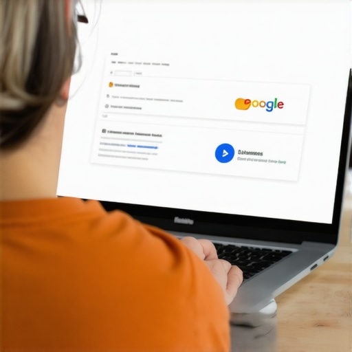 Person optimizing Google Business Profile with local SEO tools on laptop.