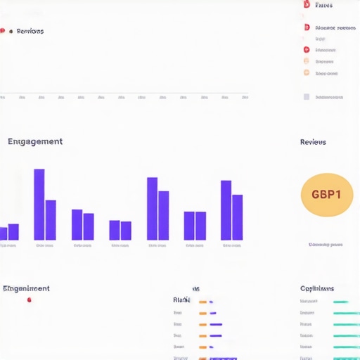 Google Business Profile dashboard with analytics and review data