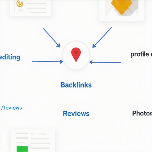 Illustration of SEO techniques for improving Google Maps rankings.