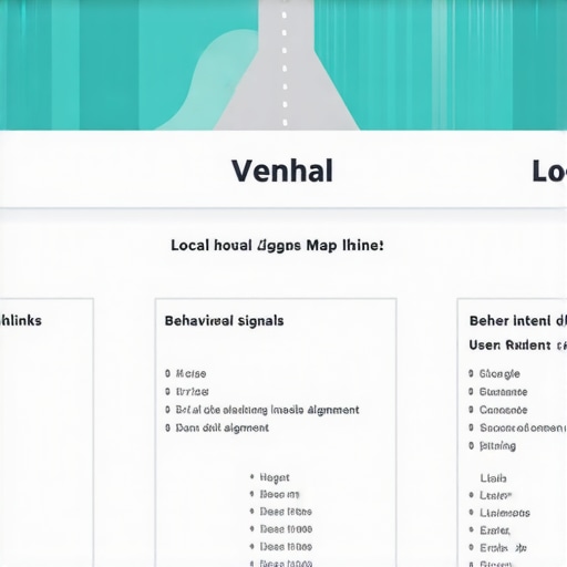 Infographic illustrating strategies for improving Google Maps rankings including backlinks, user signals, and keyword alignment.