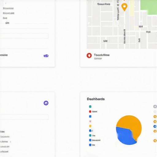 Screenshots of local SEO software dashboards and analysis workflows