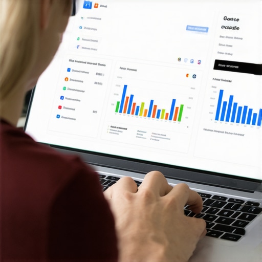 Person editing Google Business Profile on laptop, showcasing business growth analytics.