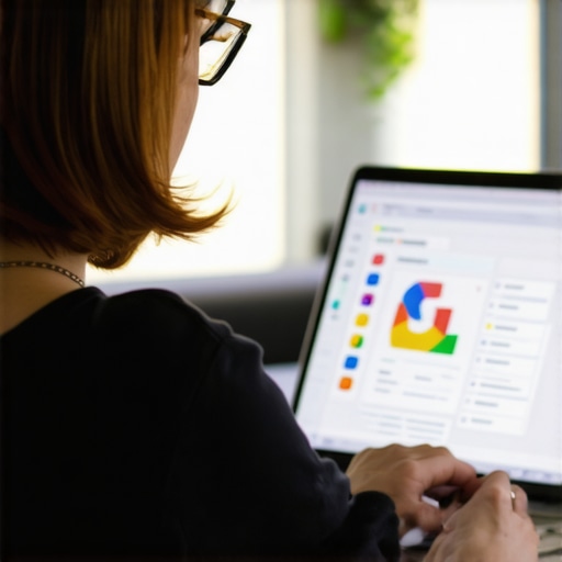 Digital marketer updating a local business profile on a laptop