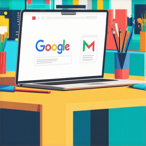 Business owner optimizing Google My Business profile on a laptop with SEO tools.