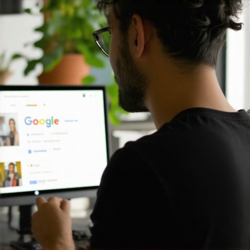 Business owner updating Google Business Profile to improve local rankings