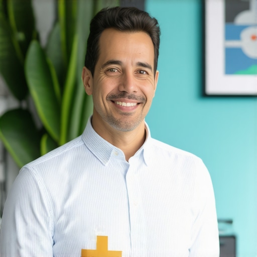 Business owner replying to reviews on a laptop in a modern office setting.