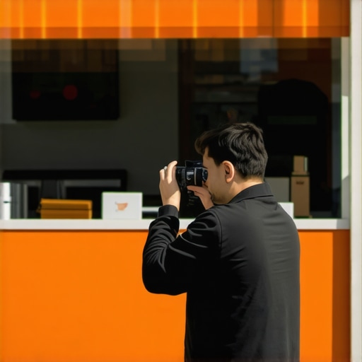 Showcase Your Business with Quality Photos Business owner photographing storefront for Google profile