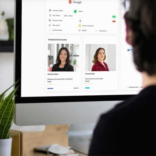 Business owner editing profile information on a laptop