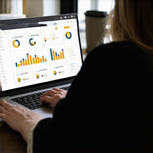 Person analyzing local SEO metrics on a computer screen