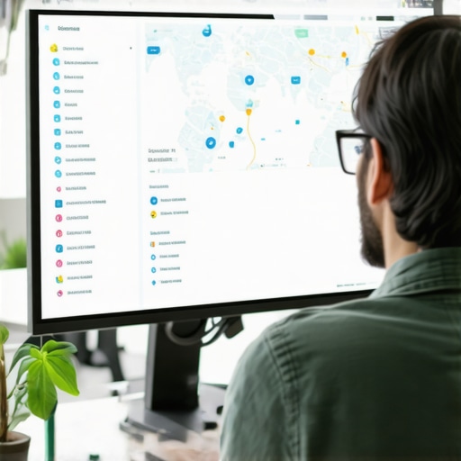 Person reviewing local citation listings and SEO data on a laptop