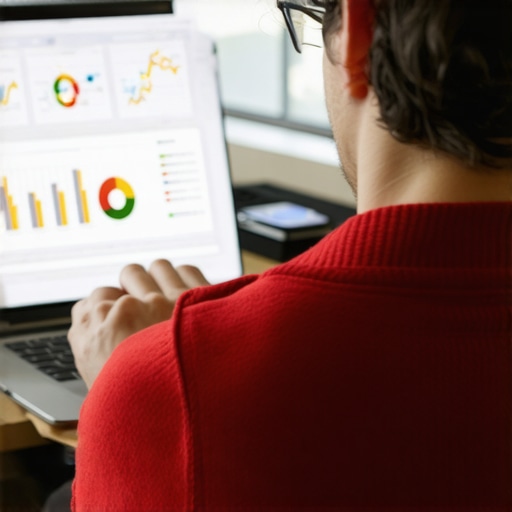 Person reviewing local SEO metrics on a laptop