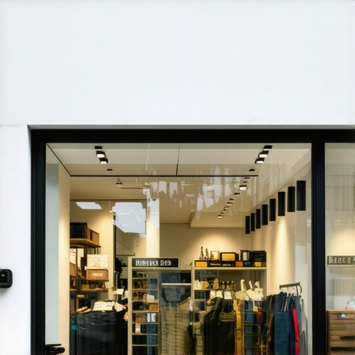 Business storefront with engaging signage and professional photos