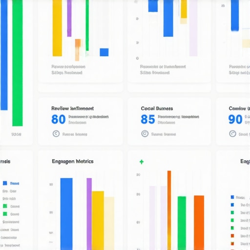 Infographic depicting local SEO signals like reviews, engagement, and entity linking